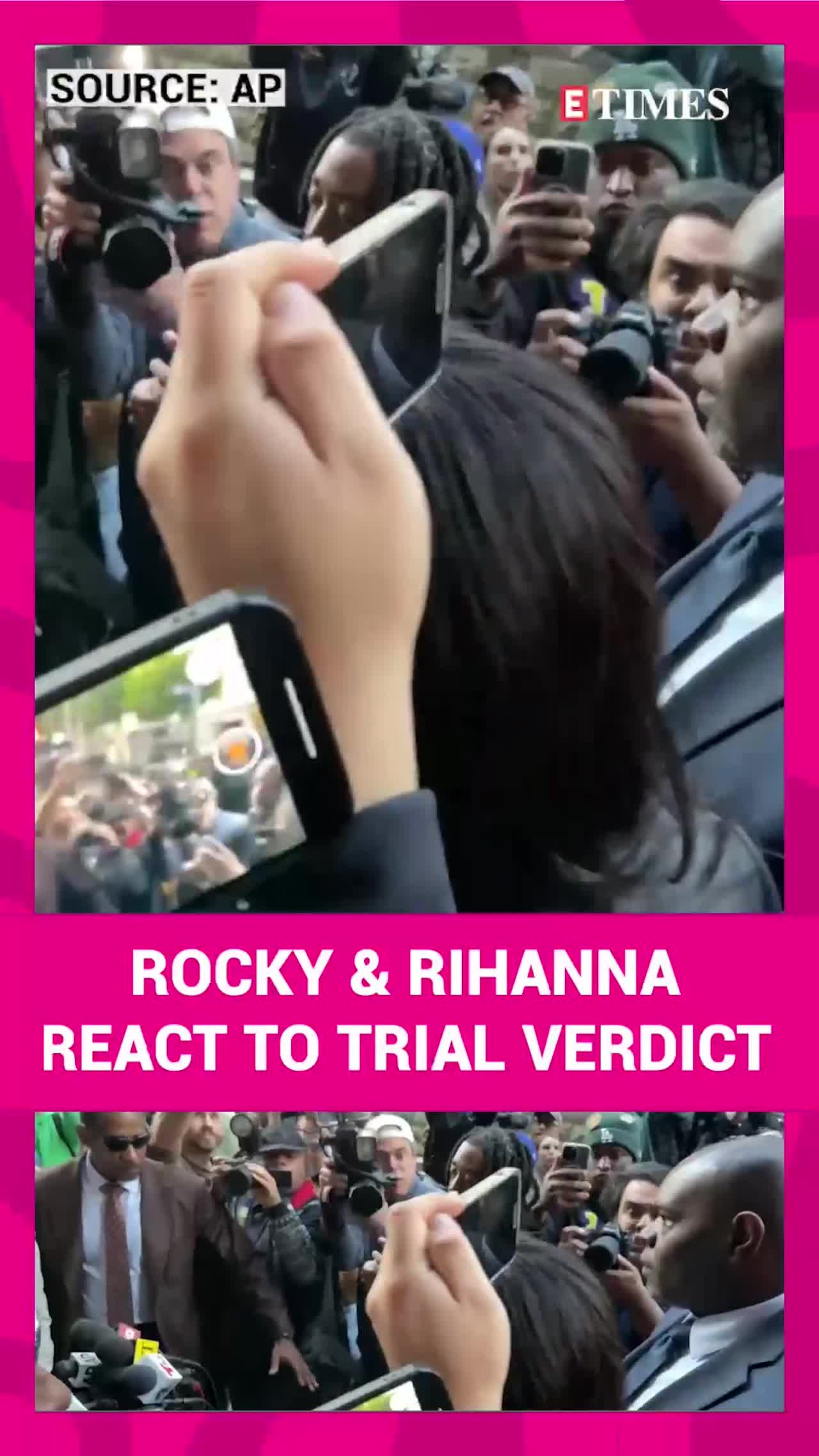 A$AP Rocky and Rihanna React to 'Not Guilty' Verdict Outside Courthouse | WATCH