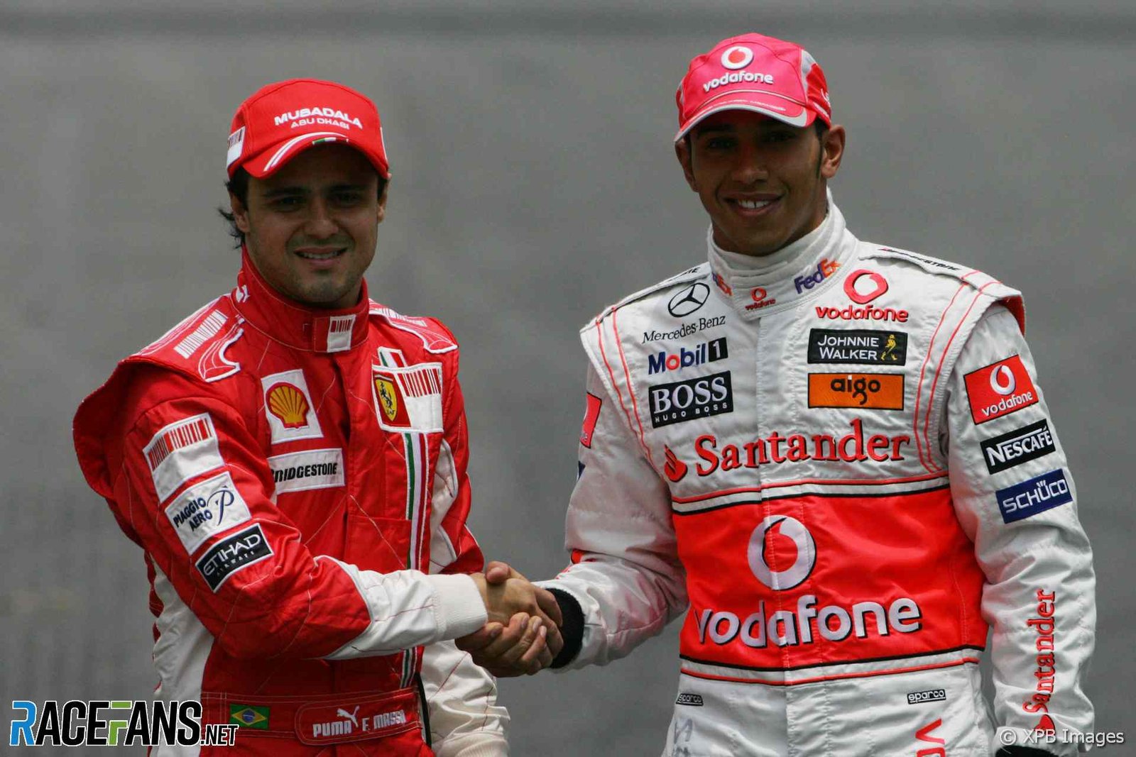 Felipe Massa, Lewis Hamilton, Interlagos, 2008