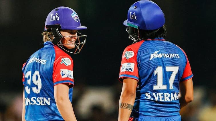 DC W vs GG W Jess Jonassen player of the match record Delhi Capitals Women won by 6 wickets WPL 2025 DC W vs GG W: दिल्ली कैपिटल्स की खिलाड़ी ने रचा इतिहास, WPL में तीसरी बार हुआ ये कारनामा