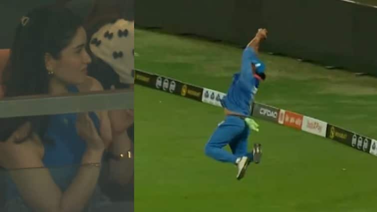 iml t20 yuvraj singh flying catch in cricket video goes viral india masters vs sri lanka IML T20: 43 साल की उम्र में युवराज सिंह ने सुपरमैन बनकर पकड़ा कैच, सारा तेंदुलकर भी हुई हैरान; देखें वीडियो