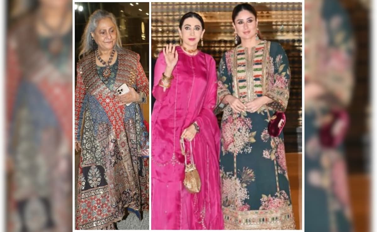 Kareena Kapoor Khan, Karisma Kapoor, And Jaya Bachchan Arrive For The Ceremony