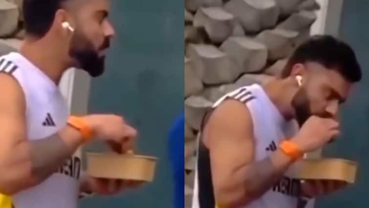 virat kohli eating meat lied to whole world for claiming vegetarian heavily trolled after viral video know truth fact check Watch: विराट कोहली ने दुनिया से बोला झूठ! अब भी खाते हैं चिकन? जानें क्या है वायरल वीडियो की सच्चाई