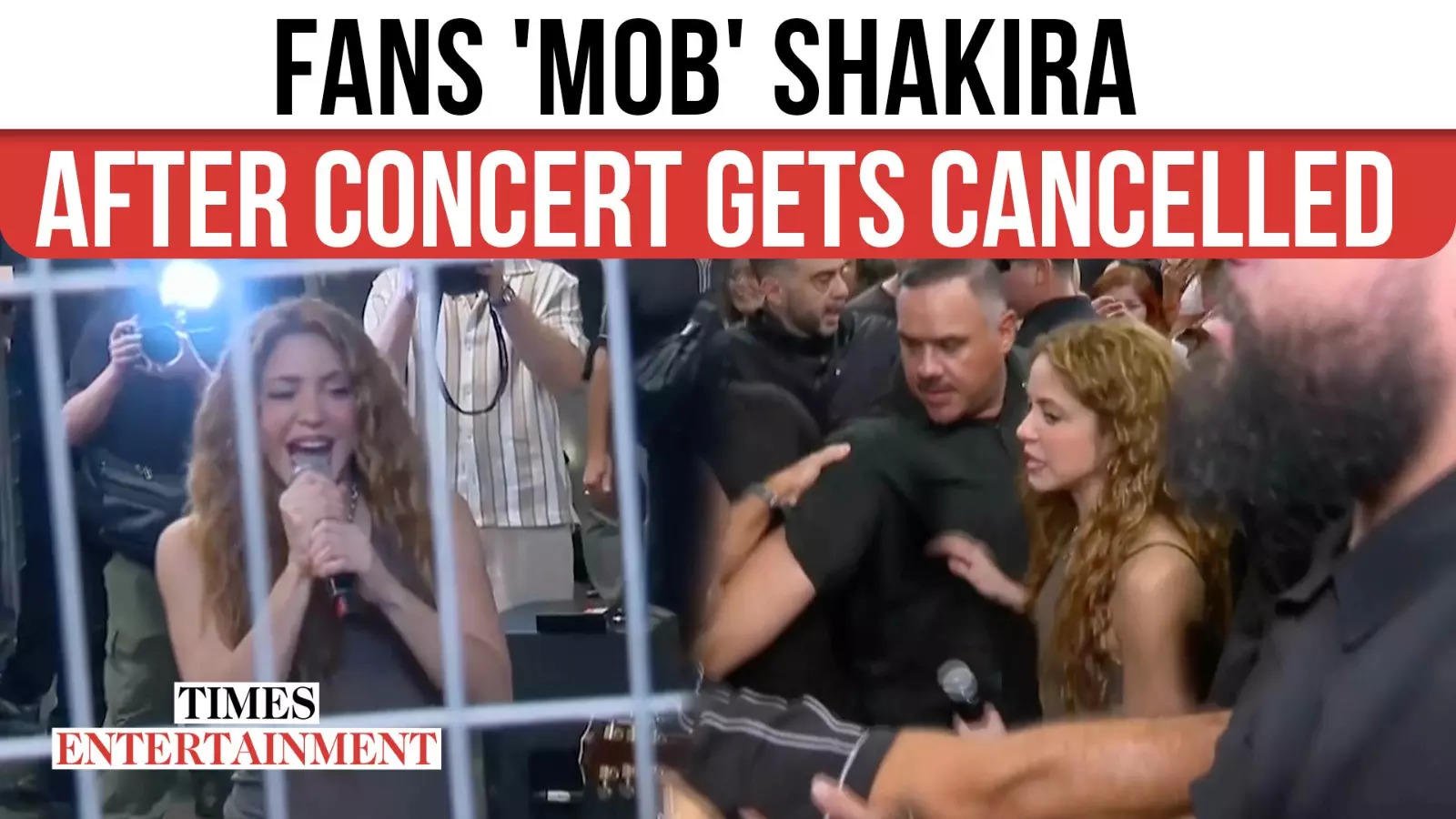 Shakira's Security Gets Into Action As Excited Fans Mob Singer After Chile Concert Gets Cancelled