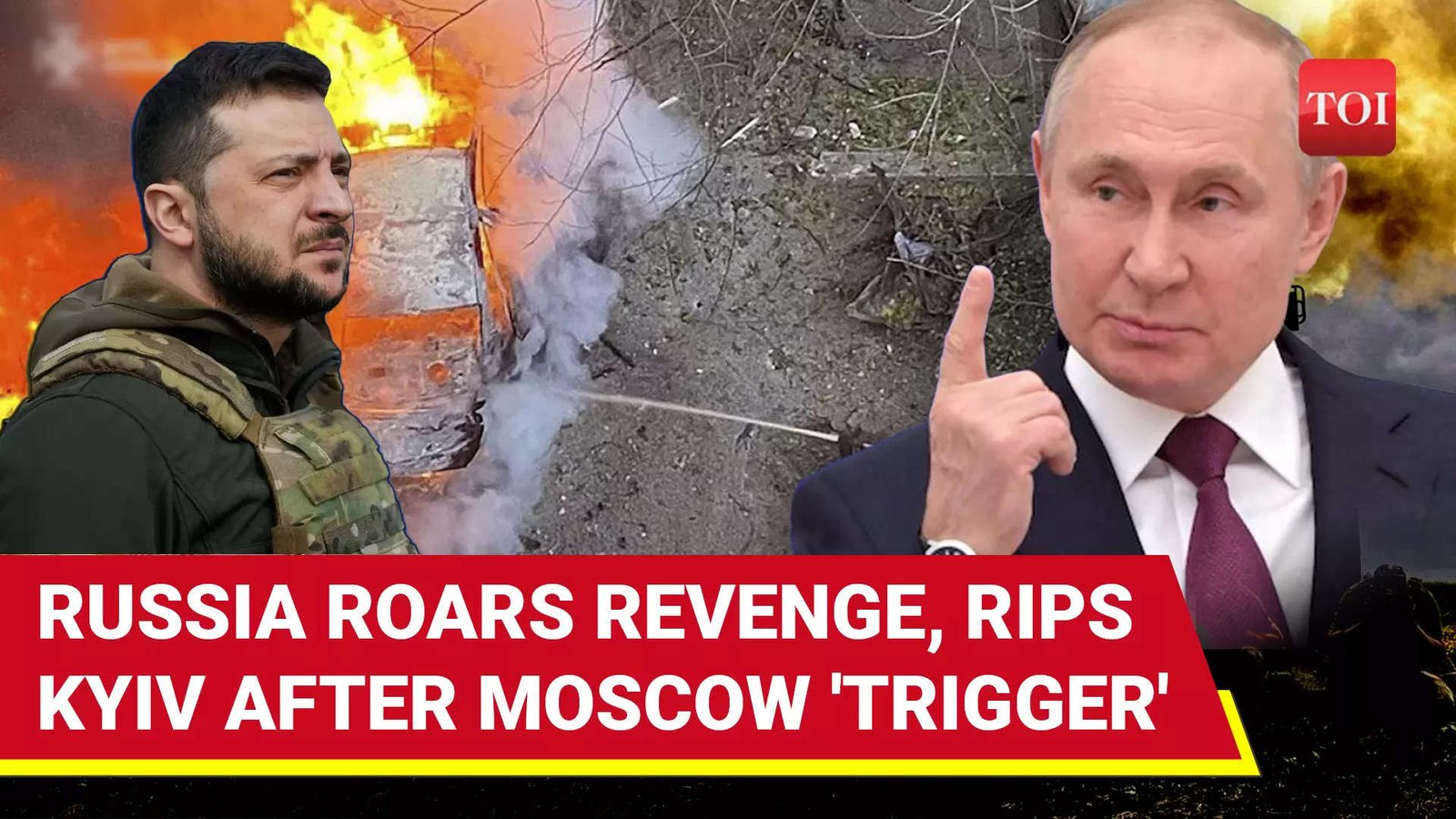 Putin Unleashes Hell On Ukraine; Russia Rains Missiles, Drones On Kyiv In Revenge Strike