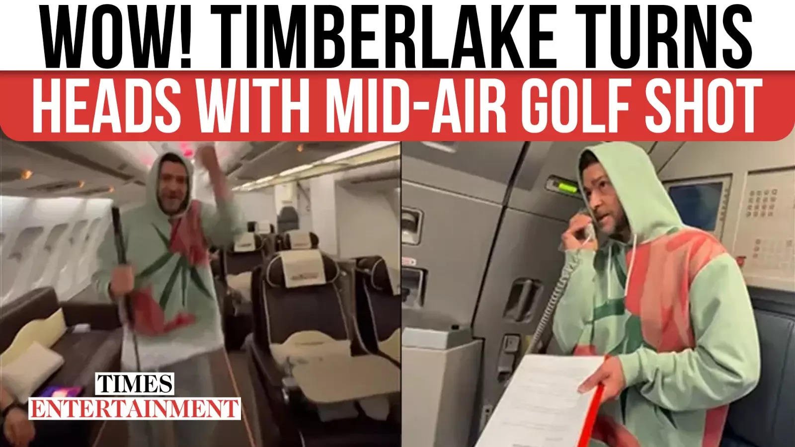 Justin Timberlake Pays Tribute To Tiger Woods, Turns Heads With Mid-Air Golf Skills