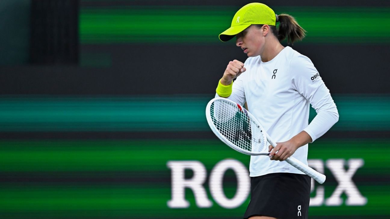 Iga Swiatek opens Indian Wells title defense with routine win