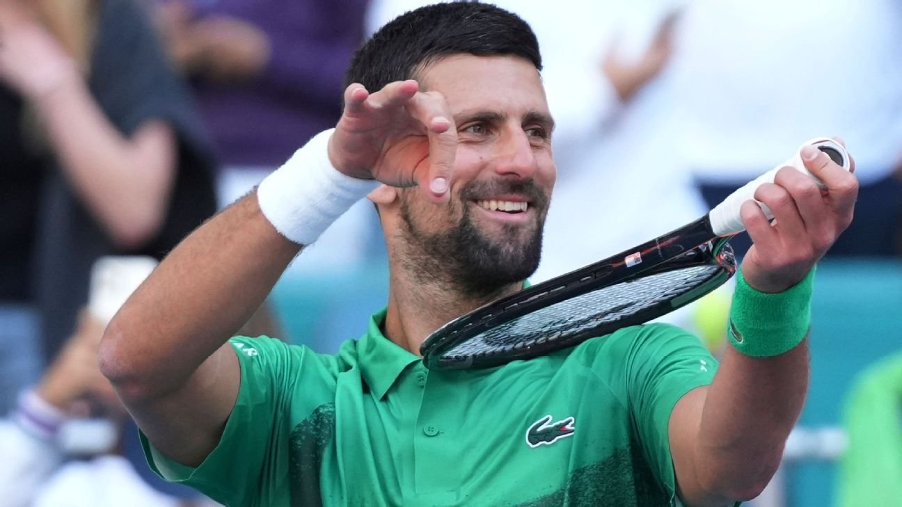 Novak Djokovic cruises in first Miami Open match since 2019