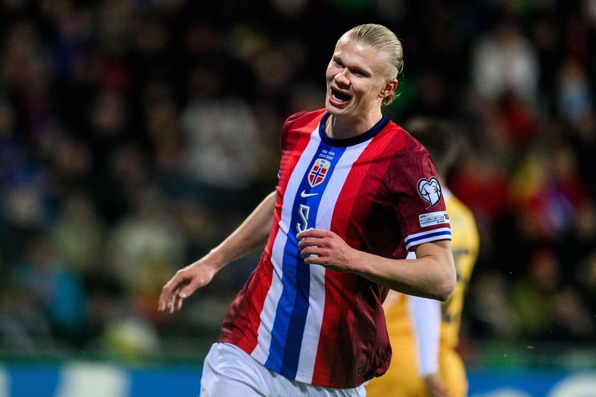 Erling Haaland in World Cup qualifying.