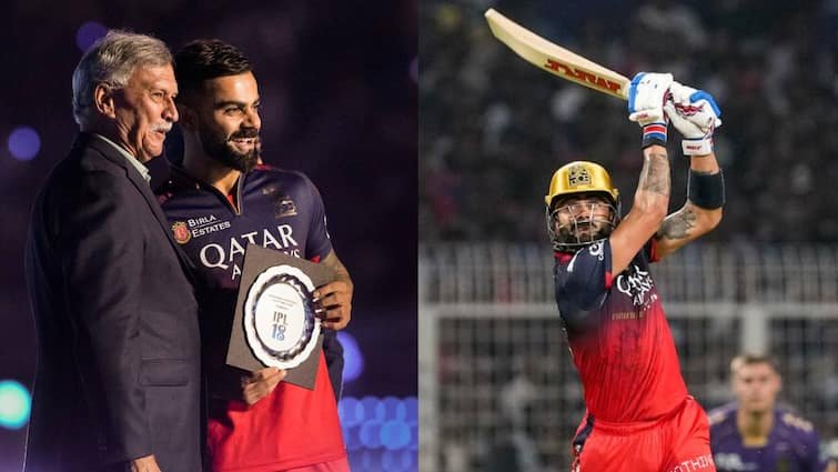 kkr vs rcb virat kohli creates history in ipl 2025 1st match bcci gives special memento IPL 2025 के पहले मैच में विराट कोहली ने रचा इतिहास, BCCI ने दिया खास अवॉर्ड