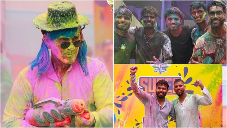 Be it Indian or foreign cricketers got drenched in colours See how IPL stars celebrated Holi 2025 क्या भारतीय और क्या विदेशी, रंग में सराबोर हुए क्रिकेटर; देखें IPL के सितारों ने कैसे मनाई होली