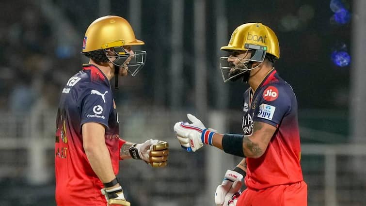 RCB vs KKR IPL 2025 Most balls remaining in successful chases of 175 or more for RCB Virat Kohli RCB vs KKR IPL 2025: आरसीबी की जीत में बन गया गजब रिकॉर्ड! आईपीएल इतिहास में दूसरी बार हुआ ऐसा