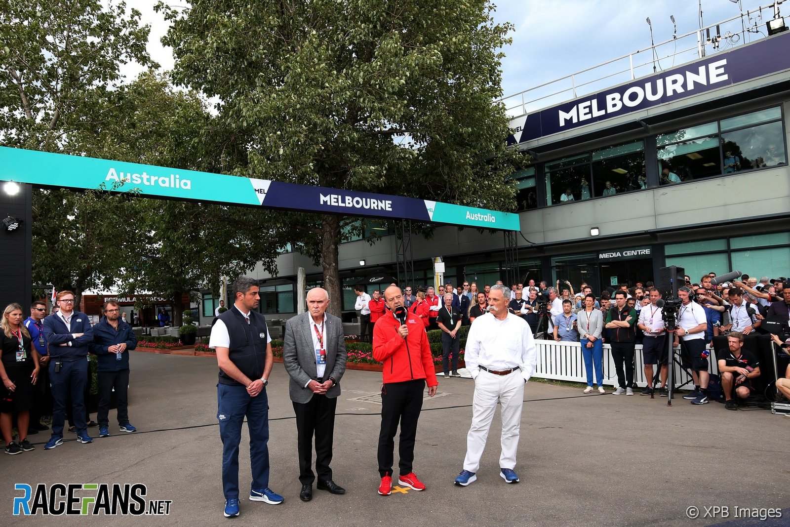 Michael Masi, Paul Little, Andrew Westacott, Chase Carey, Melbourne, 2000