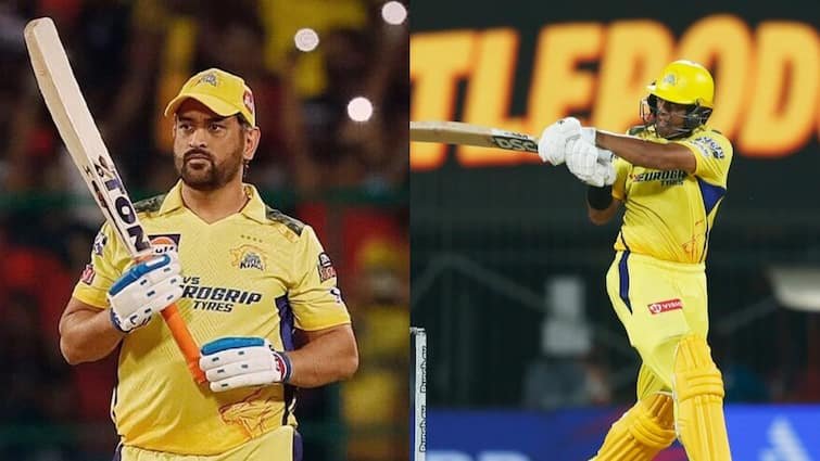 rachin ravindra trolled for not giving strike to ms dhoni during csk vs mi match ipl 2025 एमएस धोनी फैंस के हत्थे चढ़े रचिन रवींद्र, सिक्स लगाकर जिताया मैच फिर भी हुए ट्रोल; फैंस बोले - थाला को...