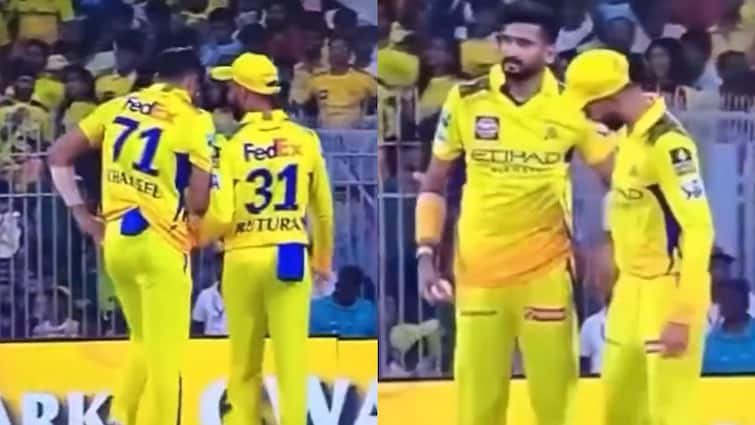 ipl 2025 what khaleel ahmed gives to ruturaj gaikwad secretly during csk vs mi ball tampering allegations after video goes viral खलील अहमद ने MI के खिलाफ की थी बॉल टेंपरिंग? ऋतुराज गायकवाड़ के साथ वीडियो वायरल; CSK के बैन की उठी मांग