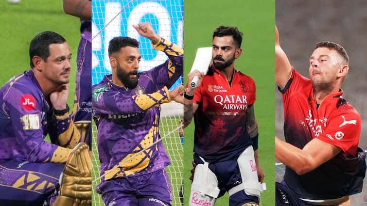 kkr vs rcb virat kohli vs varun chakravarthy 6 players battle in kolkata knight riders vs royal challengers bengaluru ipl 1st match IPL 2025: विराट कोहली बनाम वरुण चक्रवर्ती, KKR vs RCB मैच में इन 6 खिलाड़ियों के बीच होगी