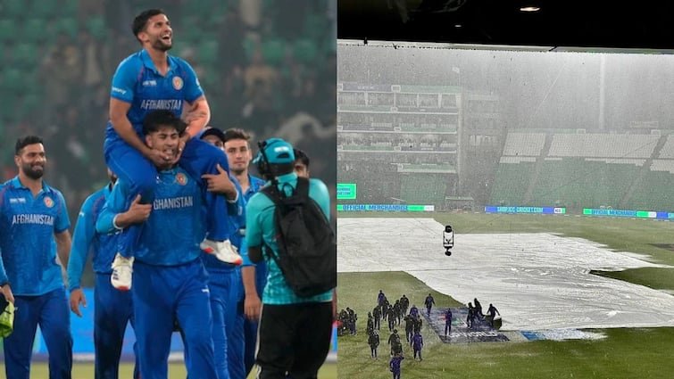 what if aus vs afg match draws know afghanistan semifinal scenario champions trophy अगर रद्द हुआ अफगानिस्तान-ऑस्ट्रेलिया मैच, तो अफगान टीम का क्या होगा? जानिए सेमीफाइनल में जा पाएगी या नहीं