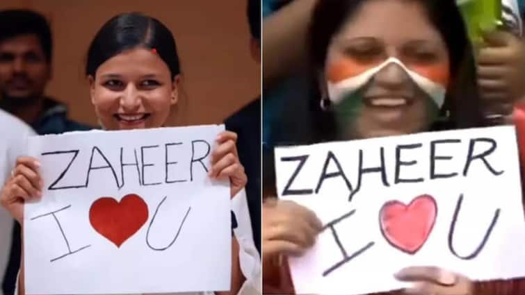 zaheer khan fan girl returned after 20 years recreated i love you moment again know how lsg mentor reacted ipl 2025 जहीर खान को 2005 में जिस लड़की ने किया था प्रपोज,फिर 20 साल बाद आई सामने; देखें कैसा रहा LSG मेंटॉर का रिएक्शन