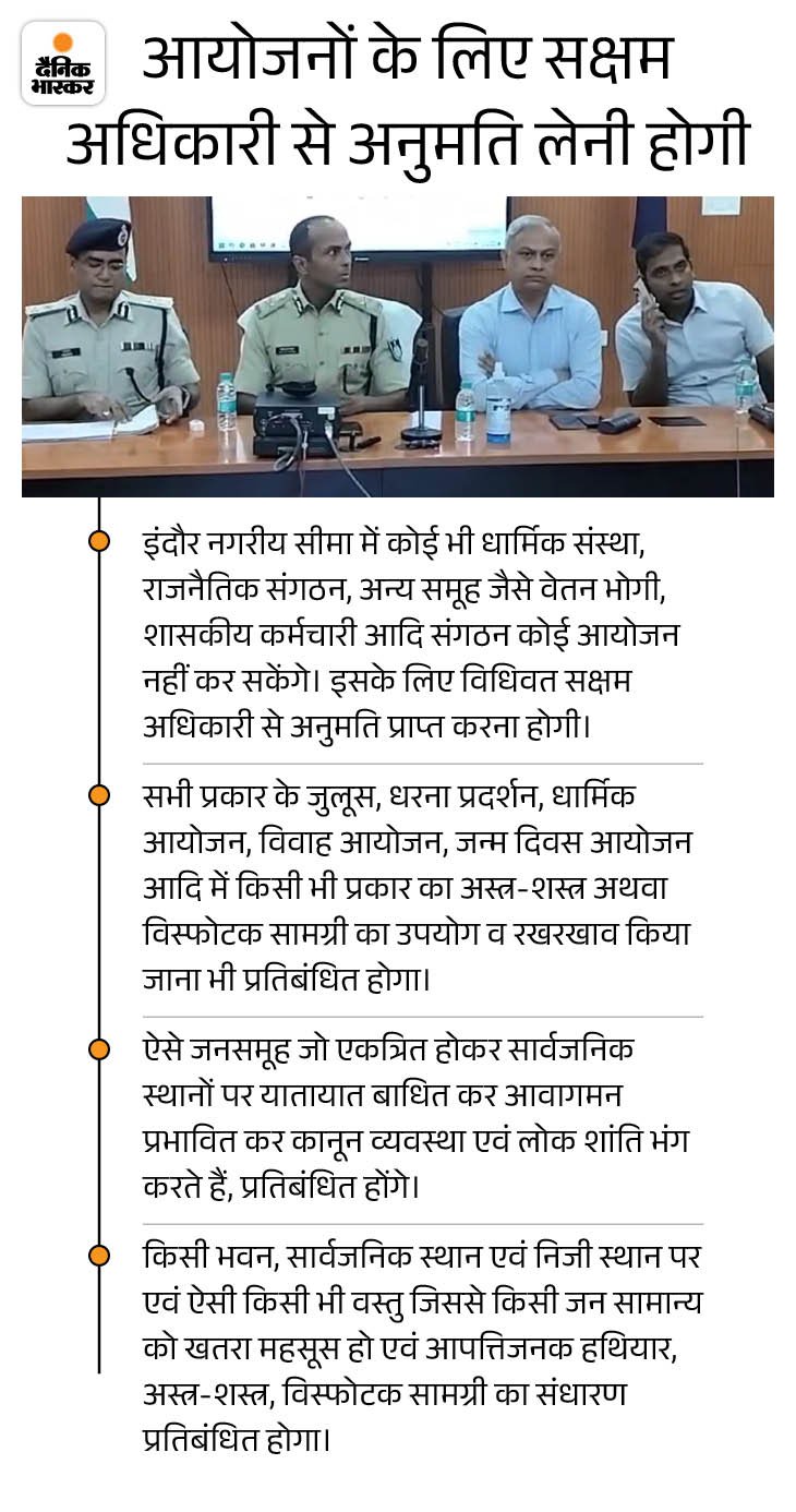 Organizing Events without permission is prohibited in indore | Alert on Operation Sindoor in MP also: All kinds of events in Indore stop, sirens will be installed in every ward in Gwalior - Indore News