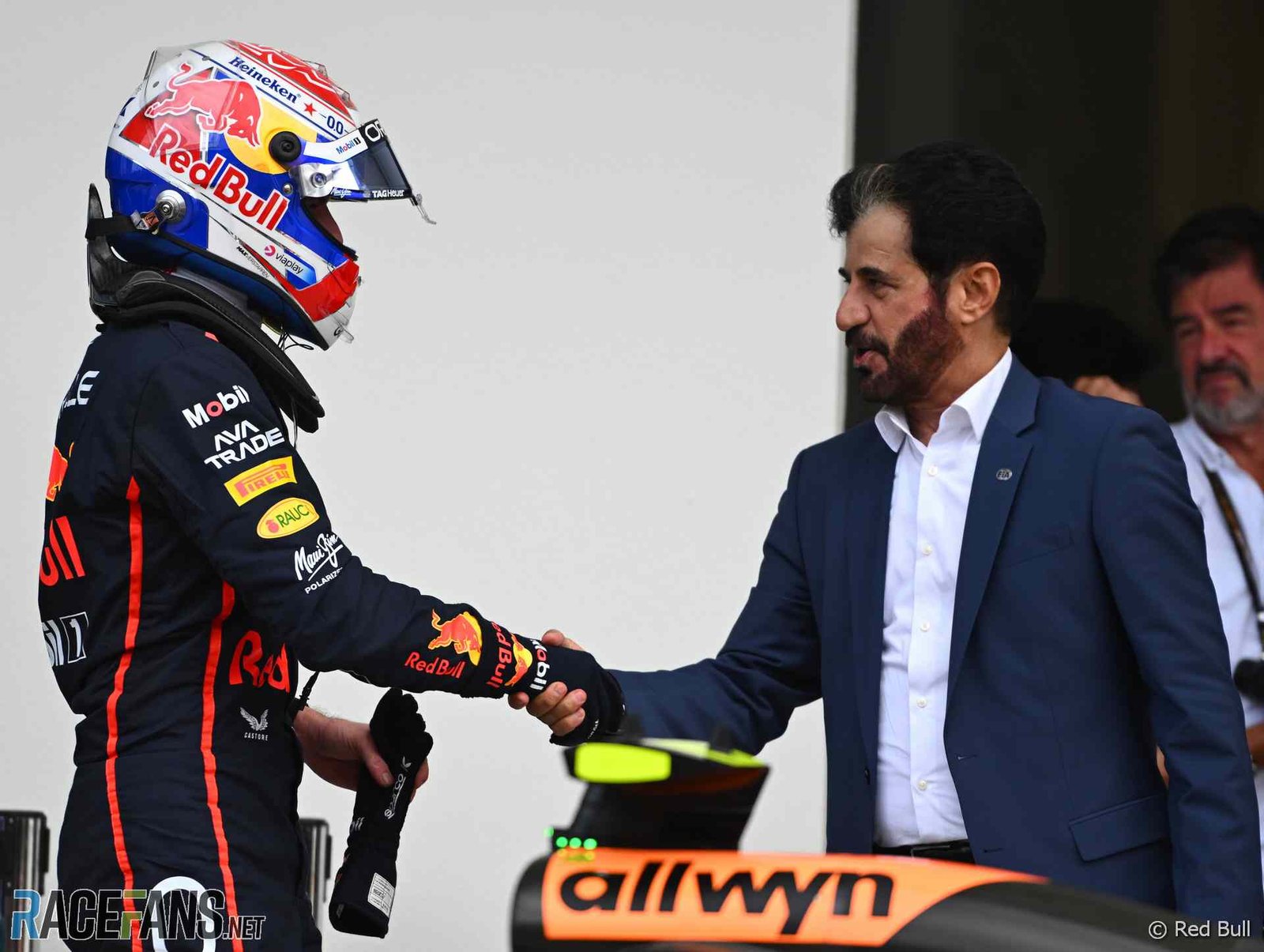 Max Verstappen, Mohammed Ben Sulayem, Miami, 2025