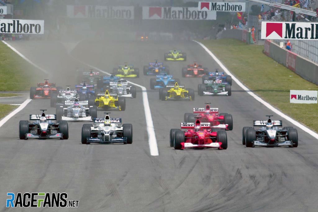 Start, Spanish Grand Prix, Circuit de Catalunya, Barcelona, 2000