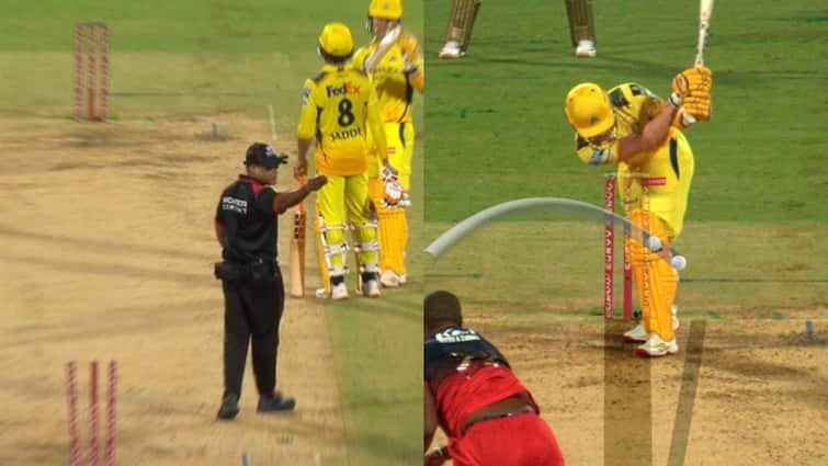 dewald brevis wicket controversy match fixing allegations after no drs timer in screen rcb vs csk fans fight on social media डेवाल्ड ब्रेविस के विकेट पर मचा बवाल, सोशल मीडिया पर भिड़े RCB और CSK समर्थक