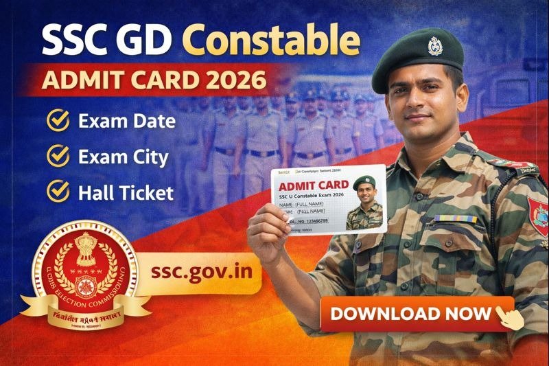 SSC GD Constable Admit Card 2026 – Exam Date, Exam City & Hall Ticket 5 ssc gd constable admit card 2026